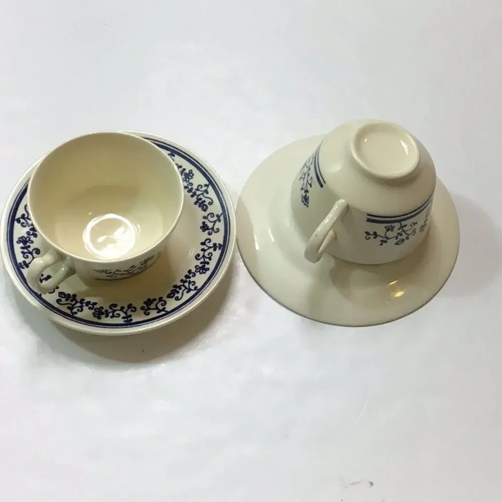 Vintage Set 2 Cups & 2 Sauces Cofee & Tea